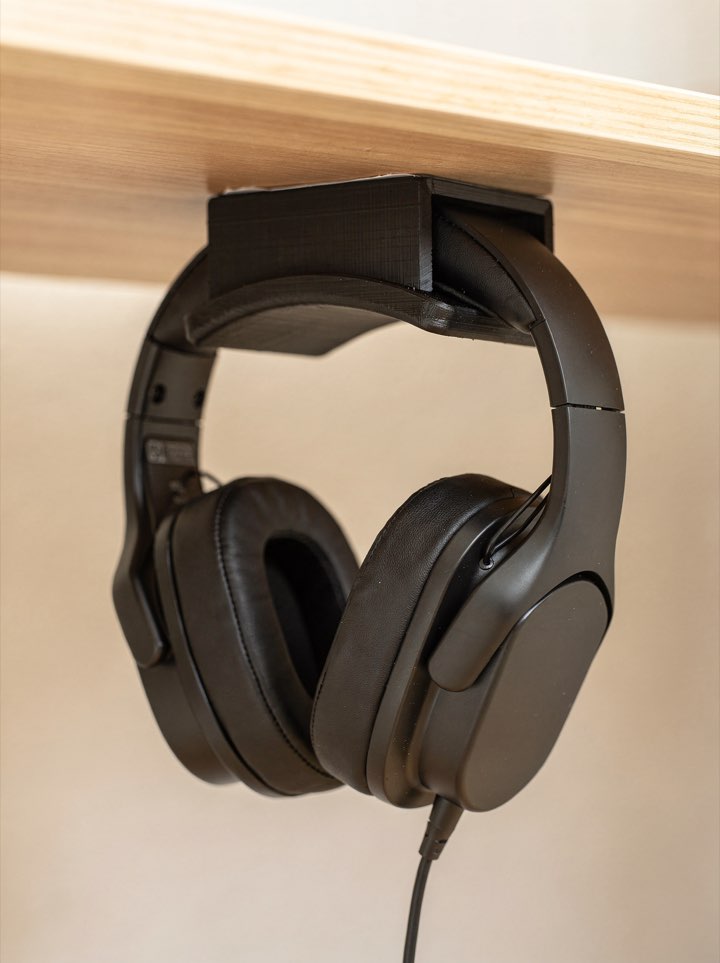 Under-Desk Headphone Hanger
